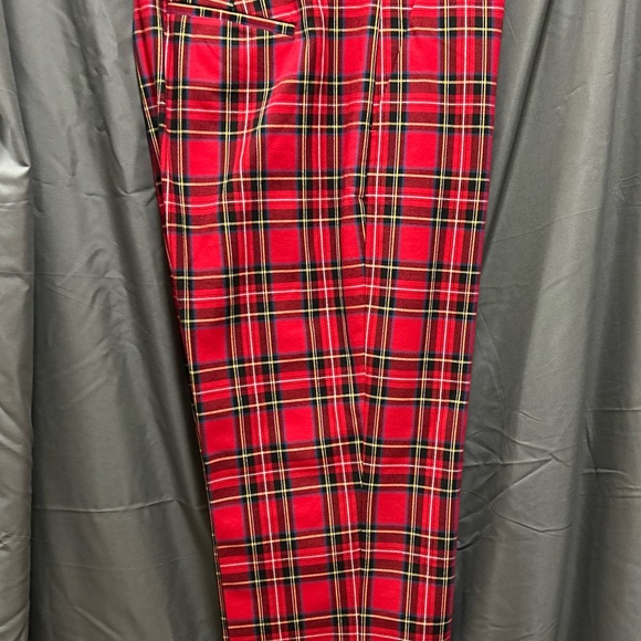 J. Crew Red Tartan Women's Trousers - Picture 4 of 9